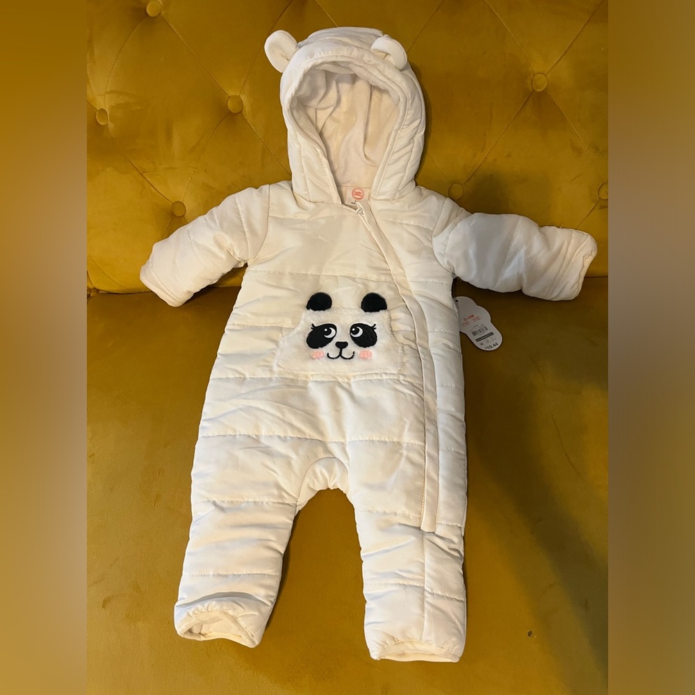 Wonder nation panda snow suit size 0-3 months - new with tags